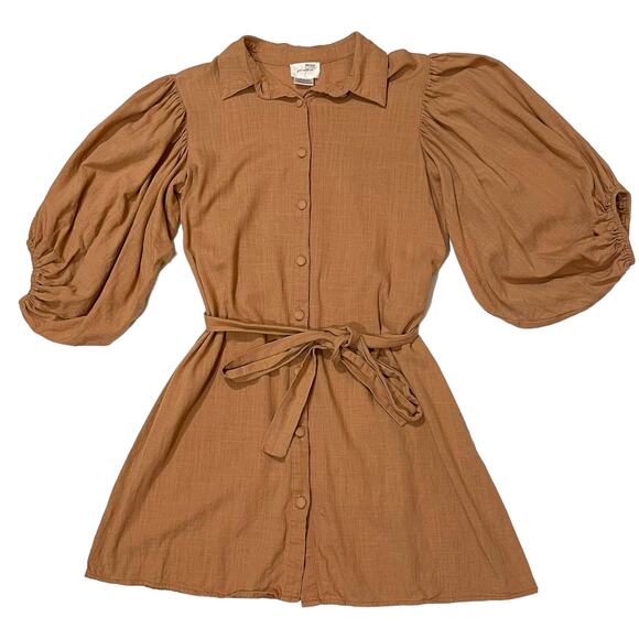 Girl and the Sun Alessi Mini Dress - Toffee - Large - Picture 5 of 15